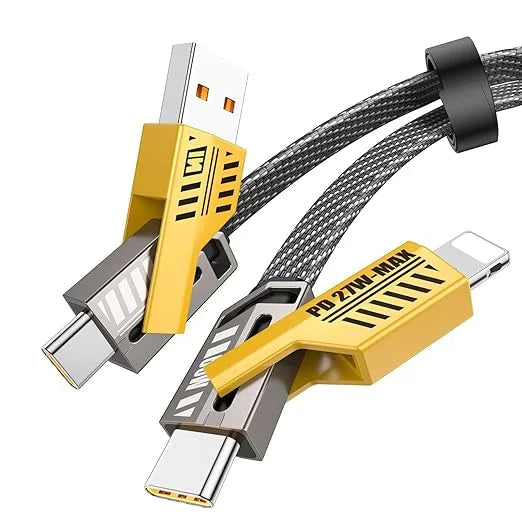 4 In 1 Multi USB PD Charging Cable (Type-C To C, C To Lightning, USB To C, USB To Lightning)